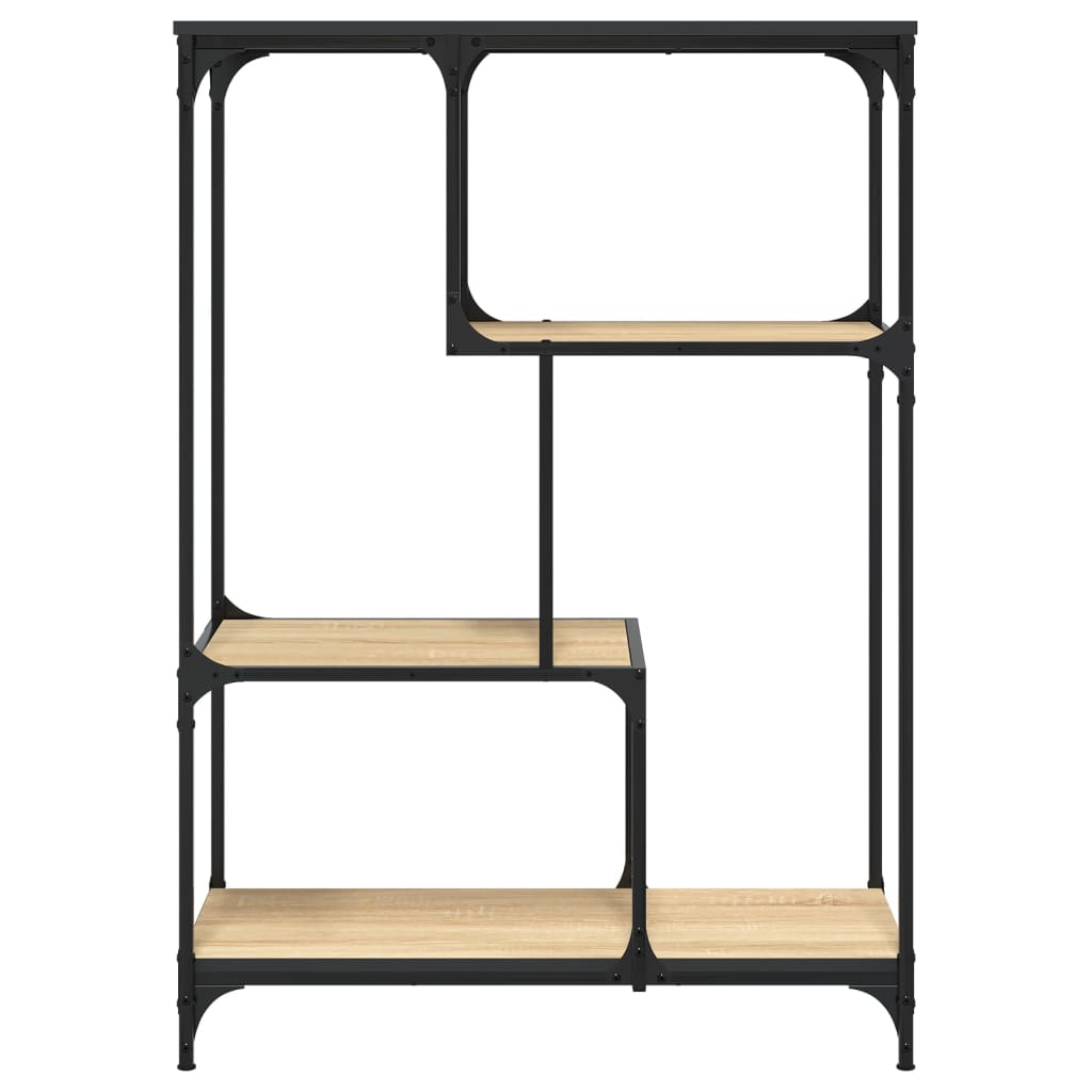 Bokhylle sonoma eik 81x36x115 cm konstruert tre og jern