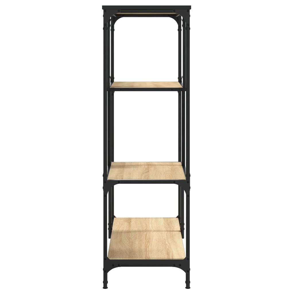 Bokhylle sonoma eik 81x36x115 cm konstruert tre og jern