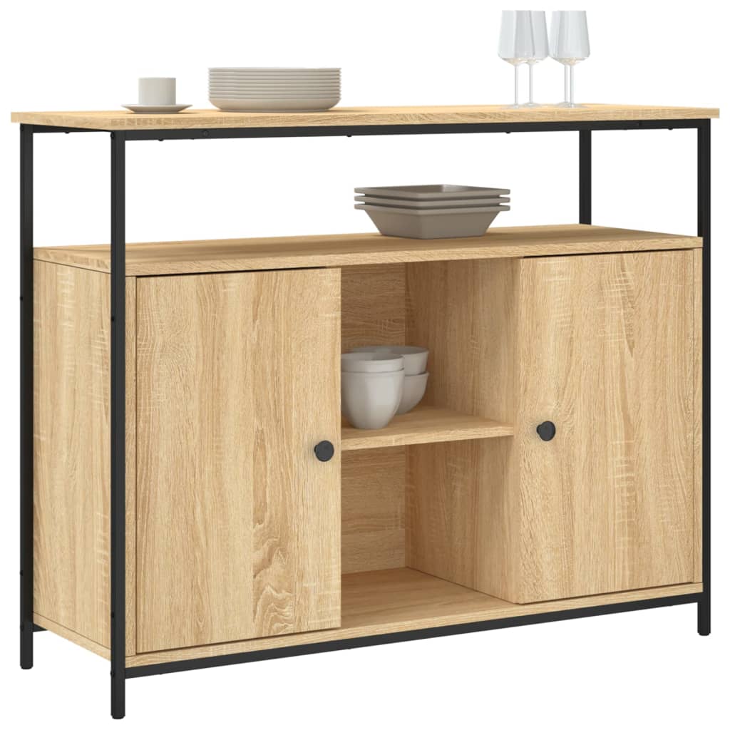 Skjenk sonoma eik 100x35x80 cm konstruert tre