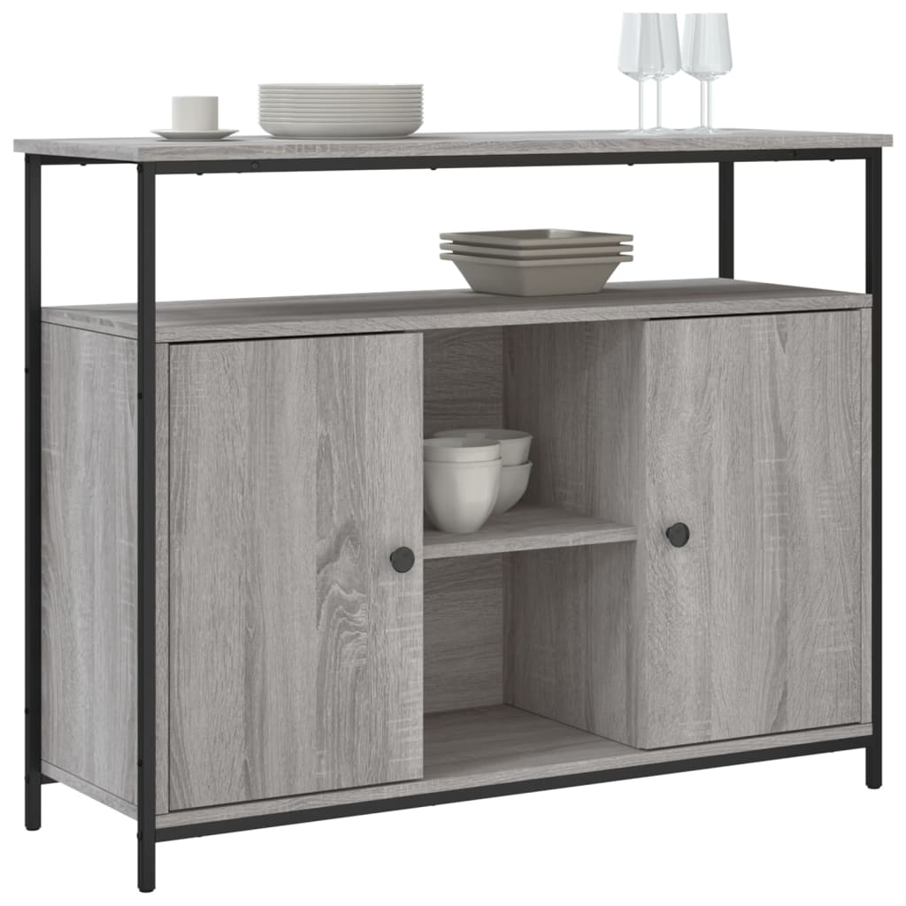 Skjenk grå sonoma 100x35x80 cm konstruert tre
