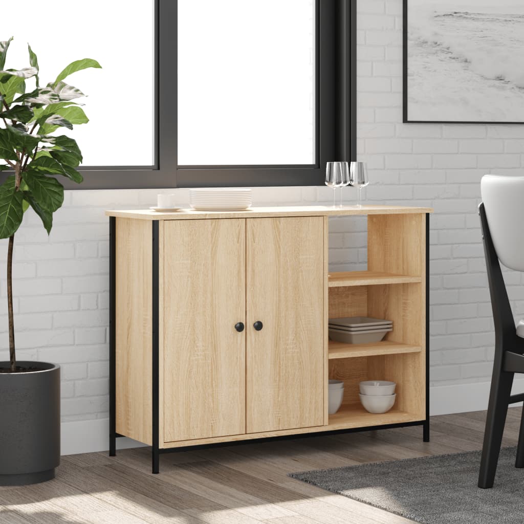 Skjenk sonoma eik 100x33x75 cm konstruert tre