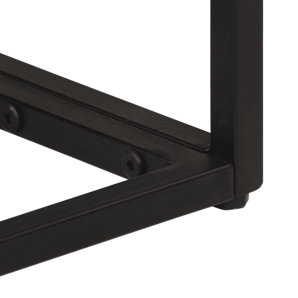 Konsollbord svart 90x30x76 cm heltre mango og jern