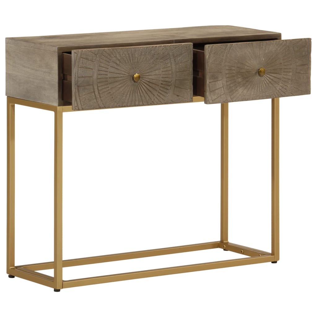 Konsollbord 90x30x76 cm heltre mango og jern