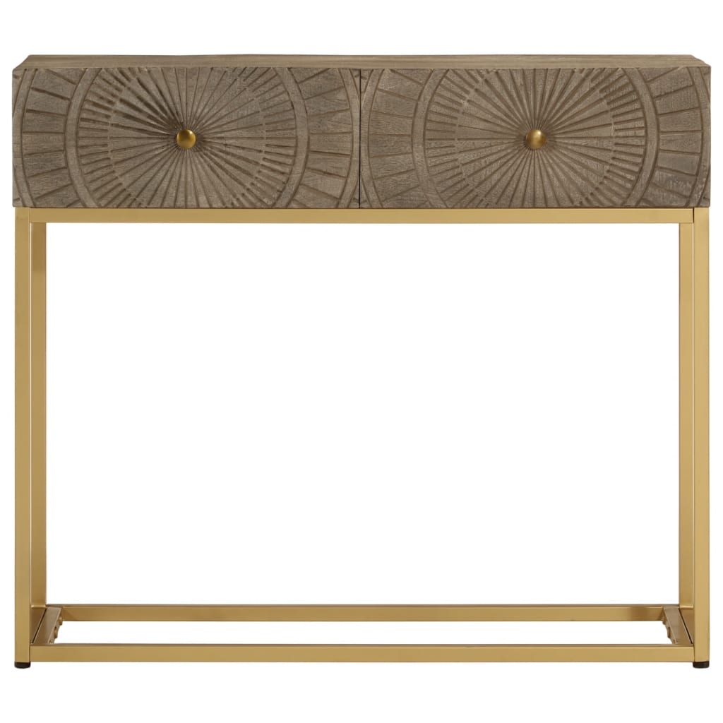 Konsollbord 90x30x76 cm heltre mango og jern