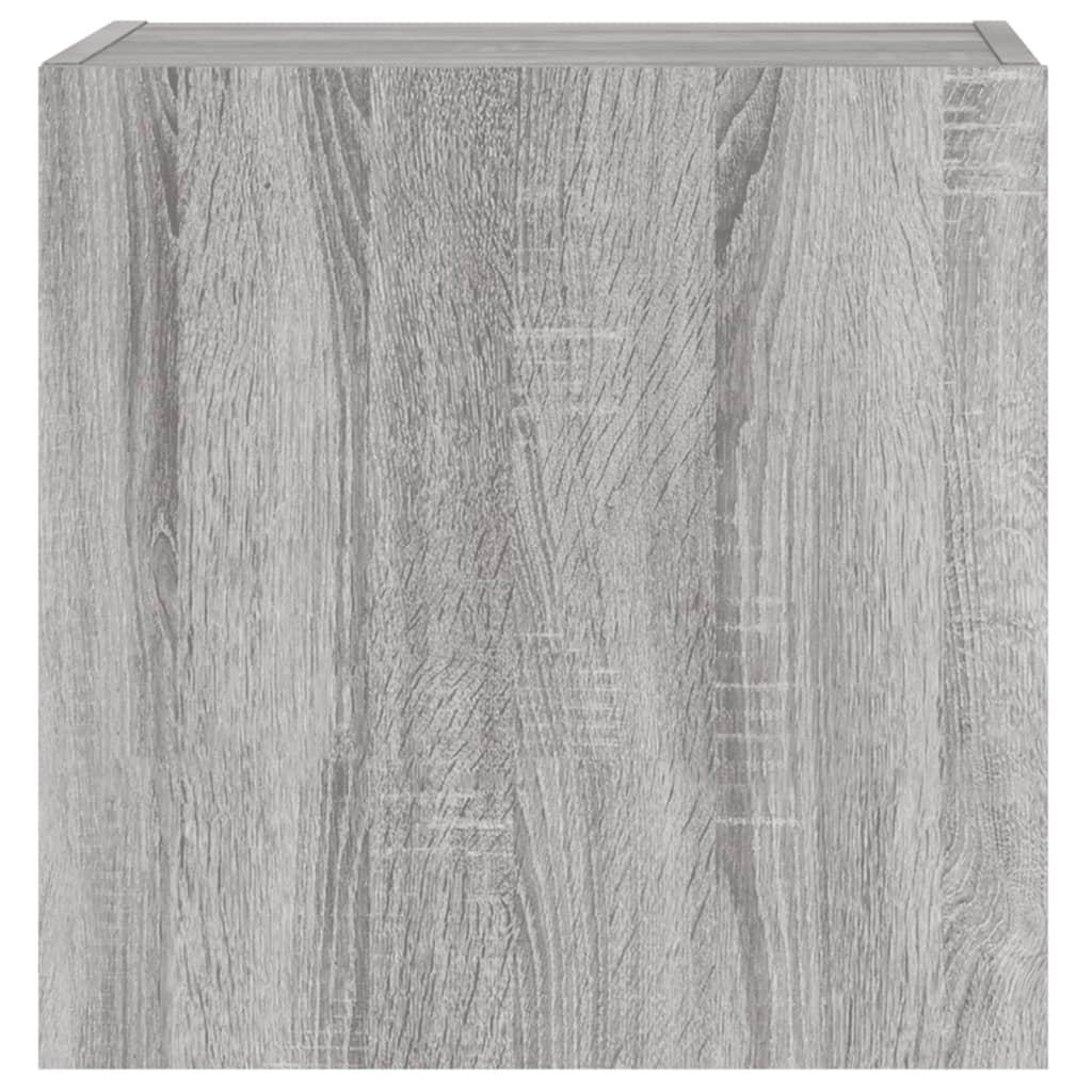 Veggmontert TV-benk grå sonoma eik 40,5x30x40 cm konstruert tre