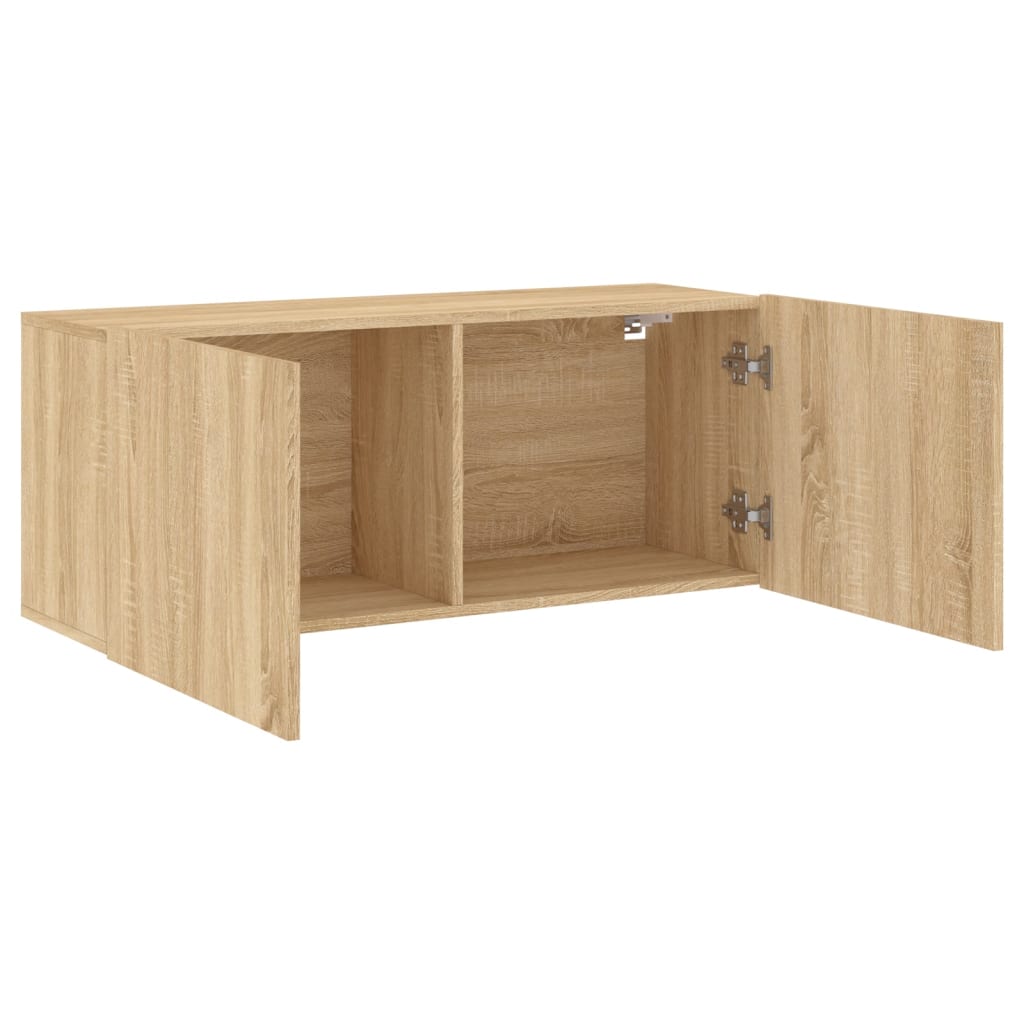 Veggmontert TV-benk sonoma eik 100x30x41 cm