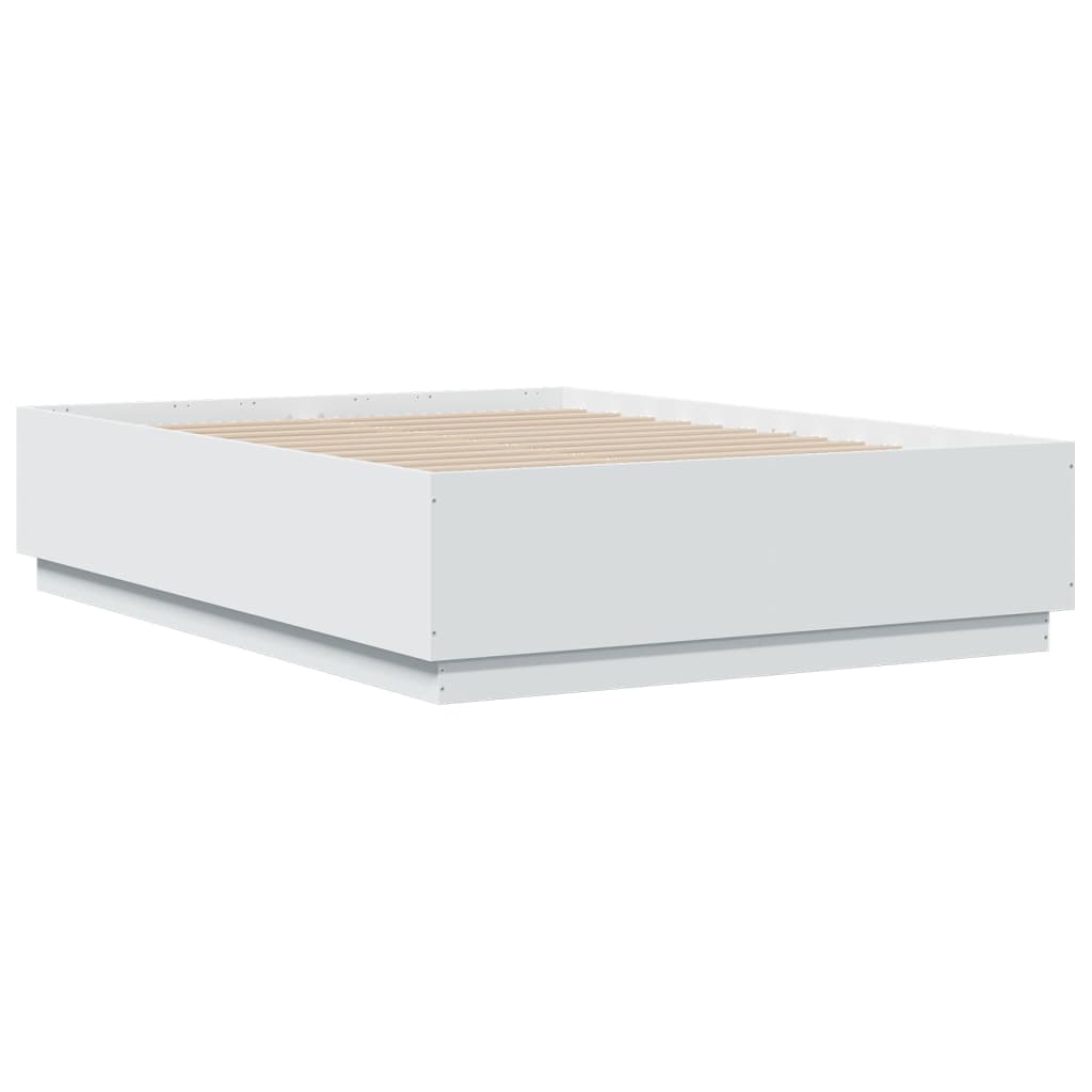 Sengeramme hvit 135x190 cm konstruert tre