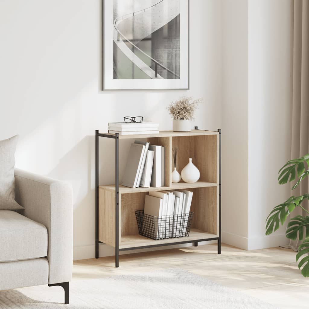Bokhylle sonoma eik 72x28x77,5 cm konstruert tre