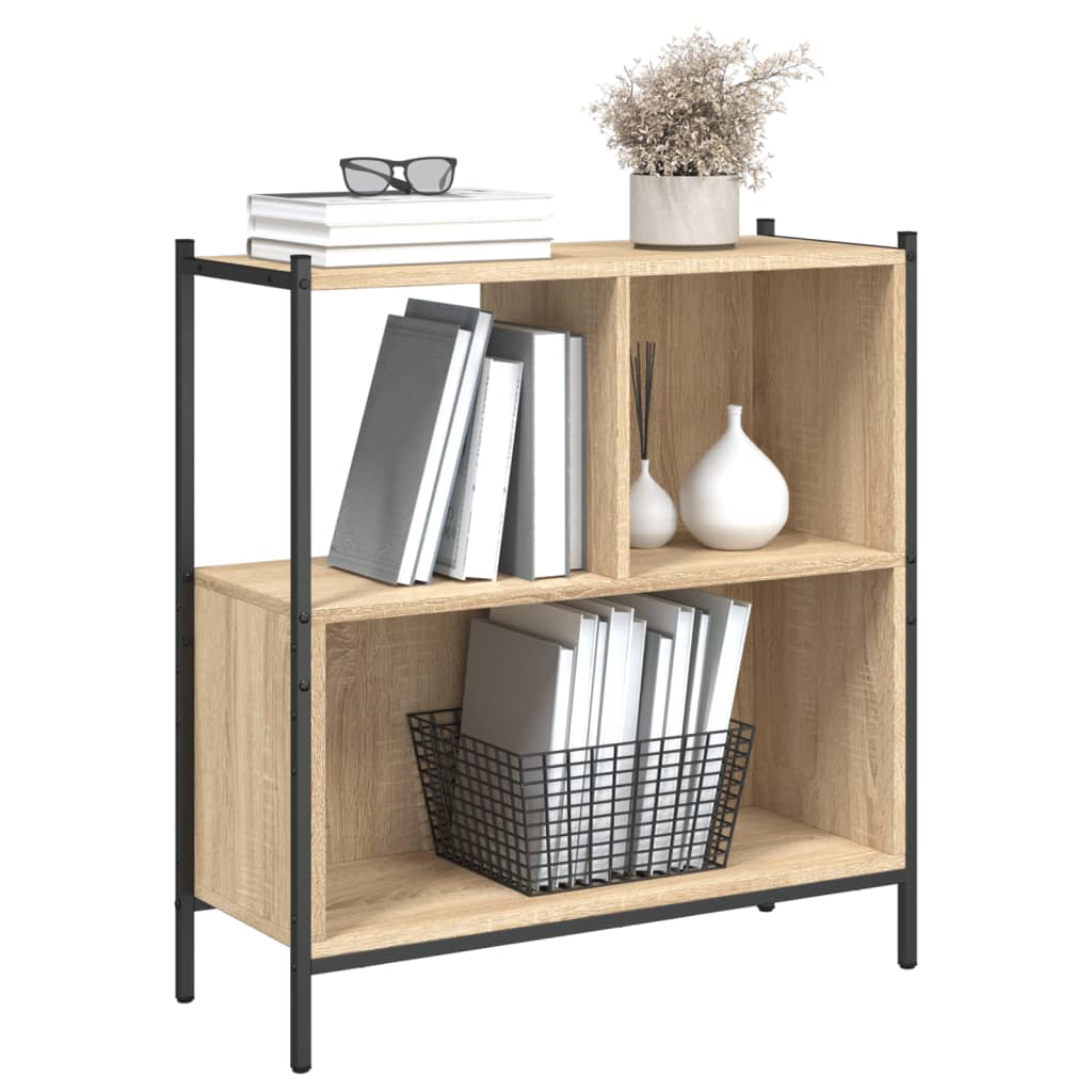 Bokhylle sonoma eik 72x28x77,5 cm konstruert tre