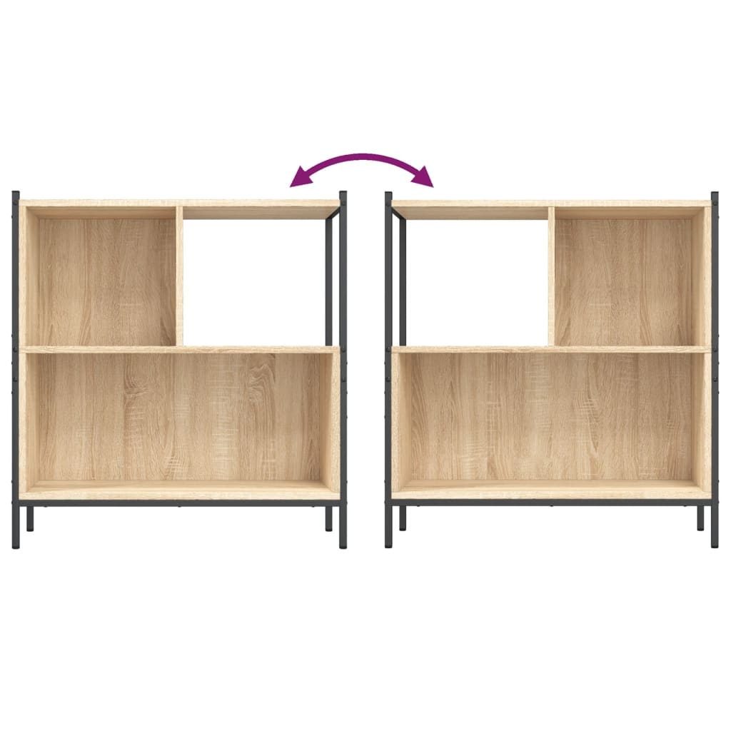 Bokhylle sonoma eik 72x28x77,5 cm konstruert tre