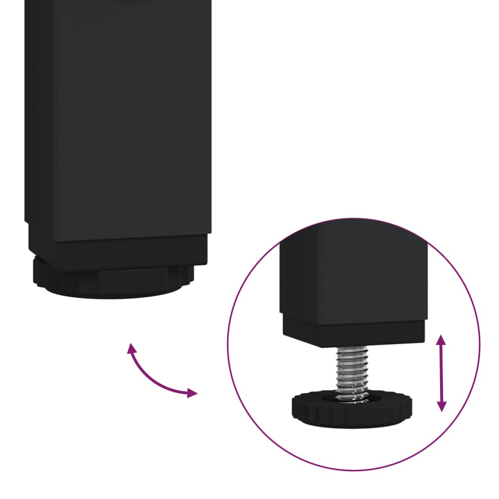 Stablebare sidebord 3 stk brun eik konstruert tre