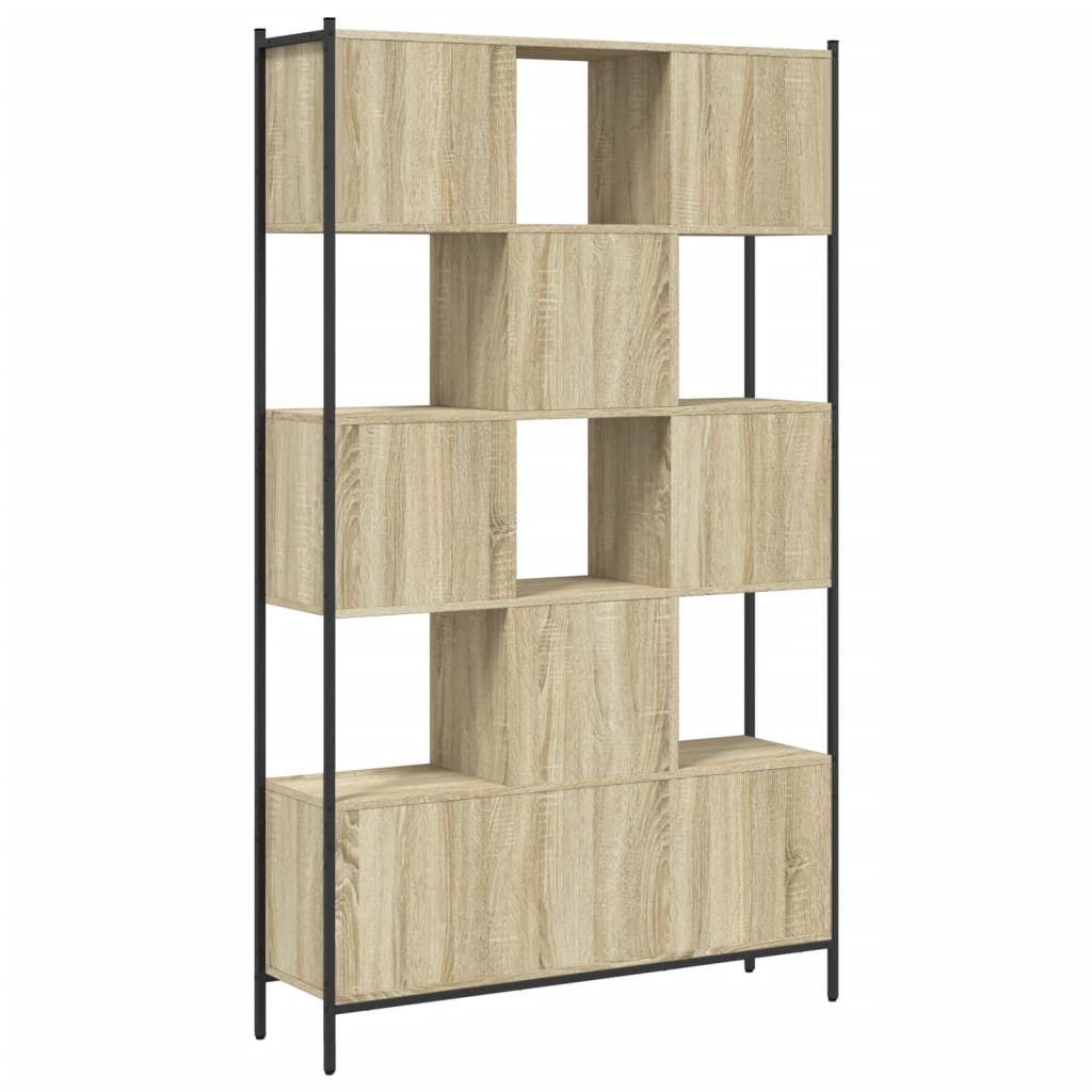 Bokhylle sonoma eik 102x28x172 cm konstruert tre