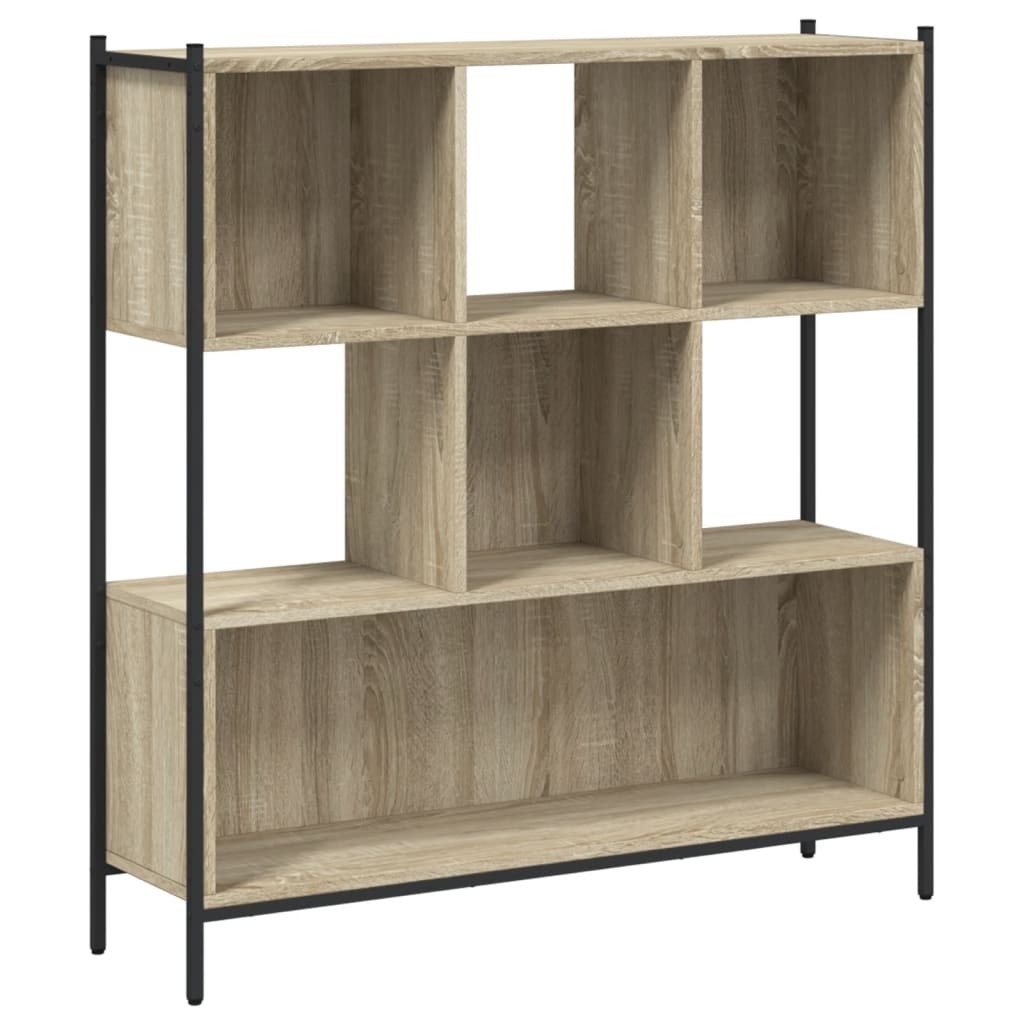 Bokhylle sonoma eik 102x28x172 cm konstruert tre
