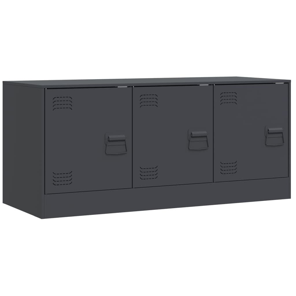 TV-benk antrasitt 99x39x44 cm stål