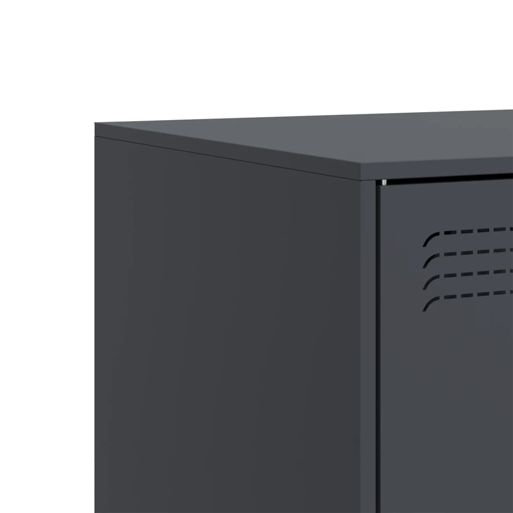 TV-benk antrasitt 99x39x44 cm stål