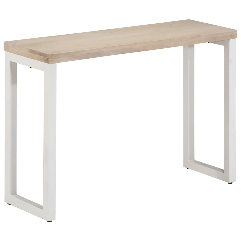 Konsollbord brun 110x35x76 cm heltre mango og jern