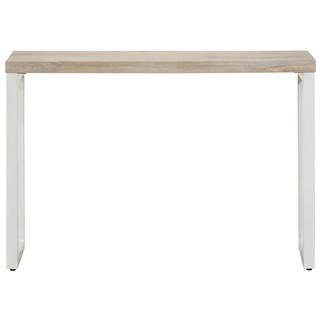 Konsollbord brun 110x35x76 cm heltre mango og jern