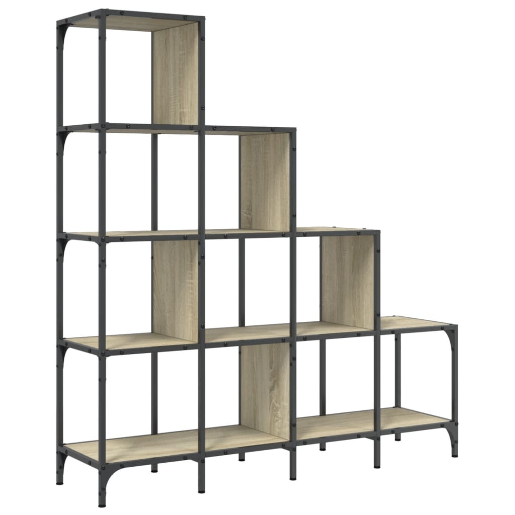 Bokhylle sonoma eik 122x30x132 cm konstruert tre