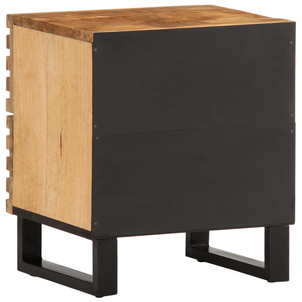 Nattbord 2 stk 40x34x46 cm grovt heltre mangotre