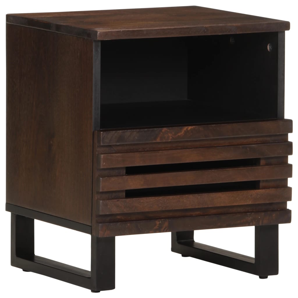 Nattbord 2 stk 40x34x46 cm heltre mango