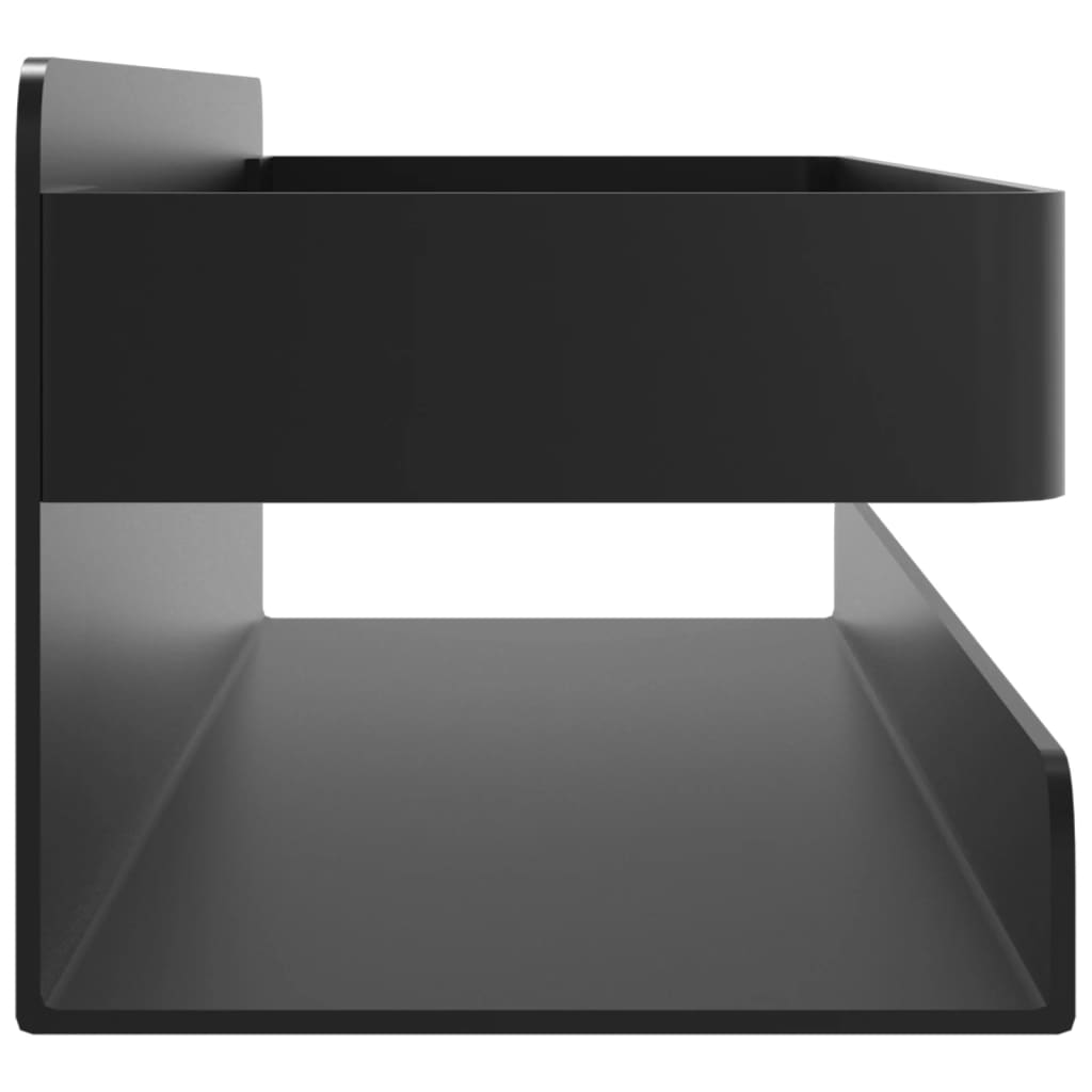 Dusjhylle matt svart 23x6,5x6 cm børstet 304 rustfritt stål