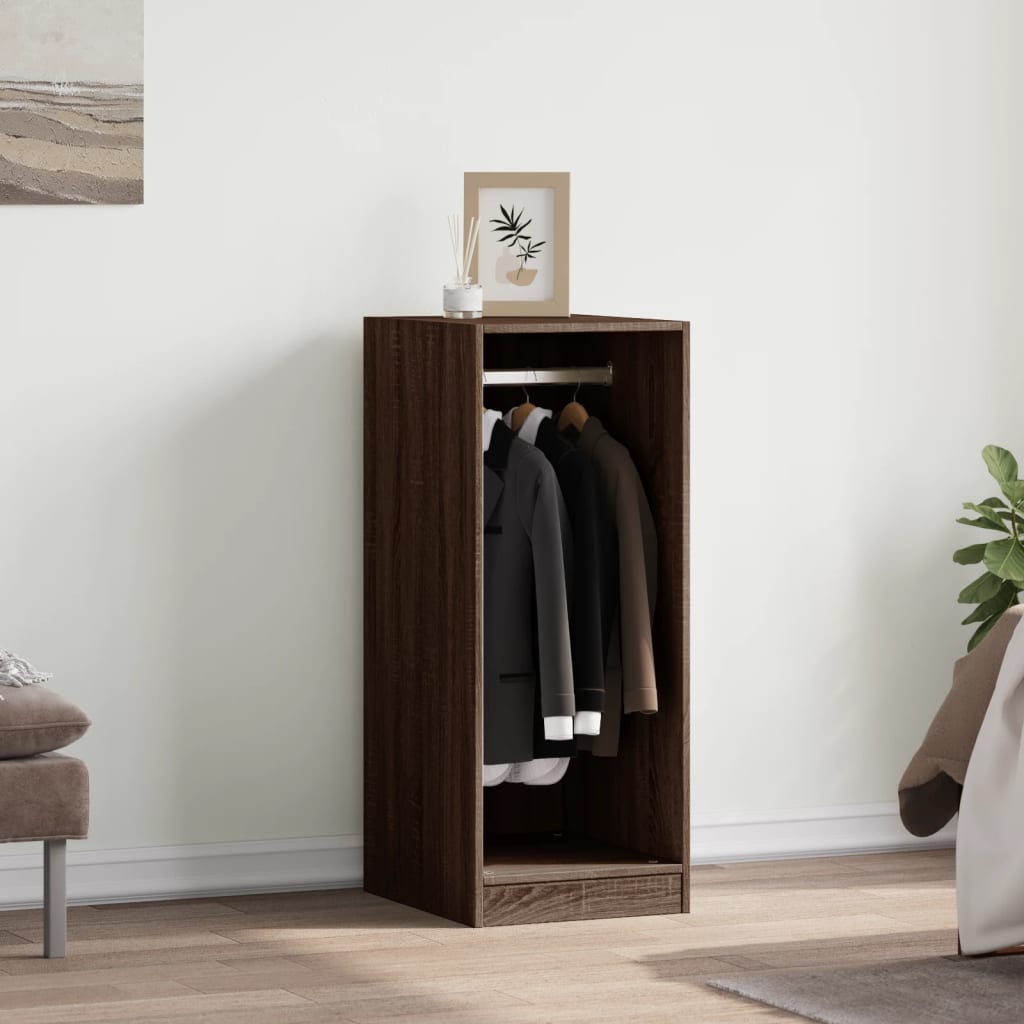 Garderobe brun eik 48x41x102 cm konstruert tre