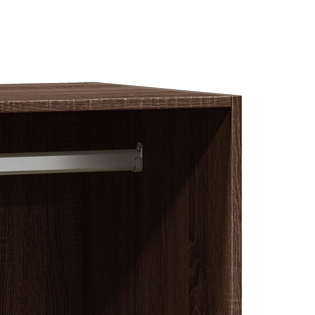 Garderobe brun eik 48x41x102 cm konstruert tre