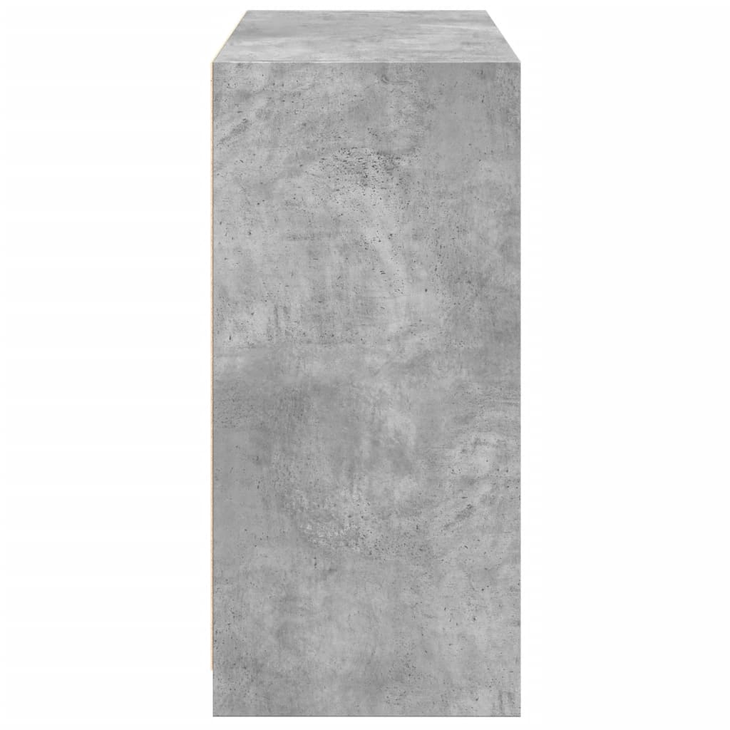 Garderobe betonggrå 77x48x102 cm konstruert tre