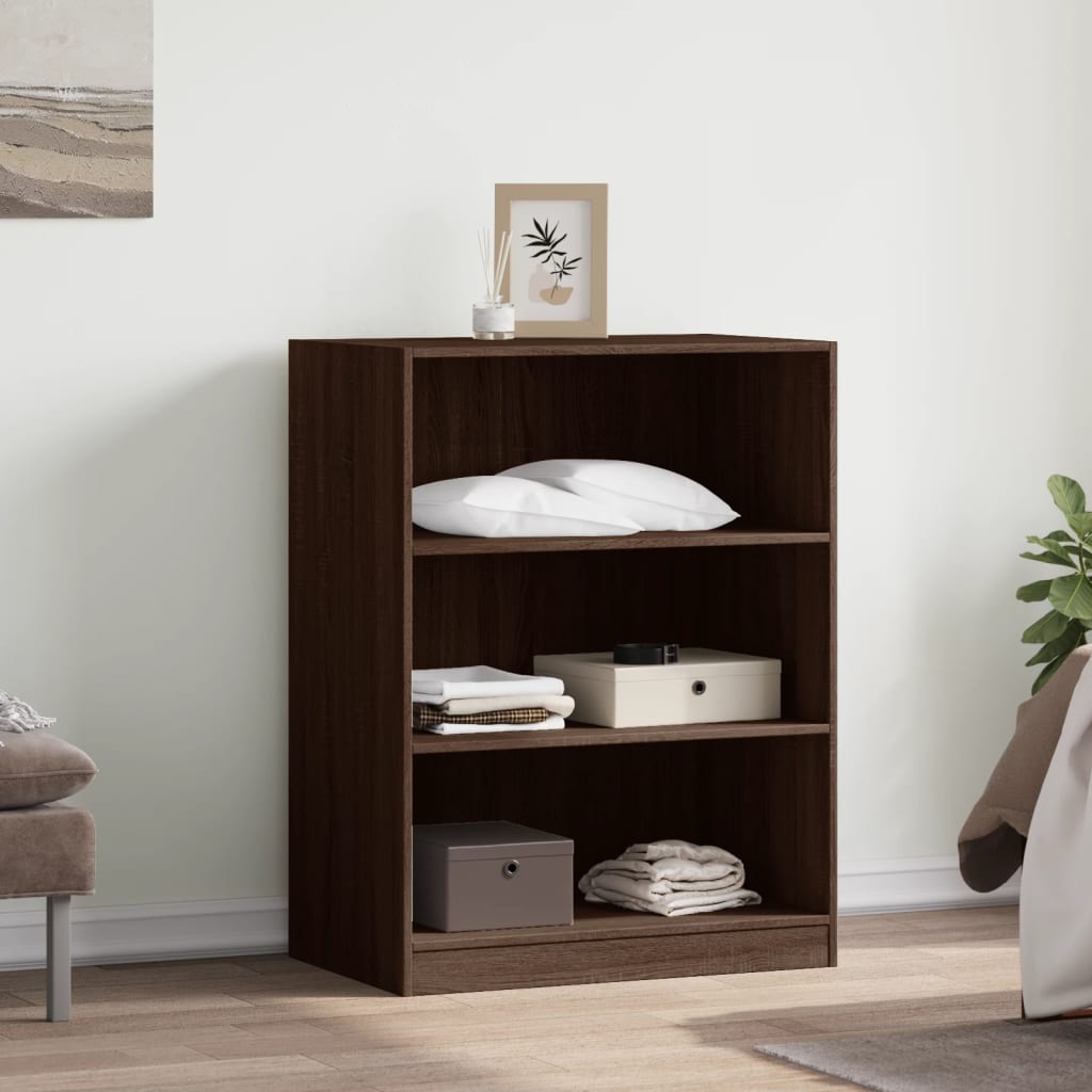 Garderobe brun eik 77x48x102 cm konstruert tre