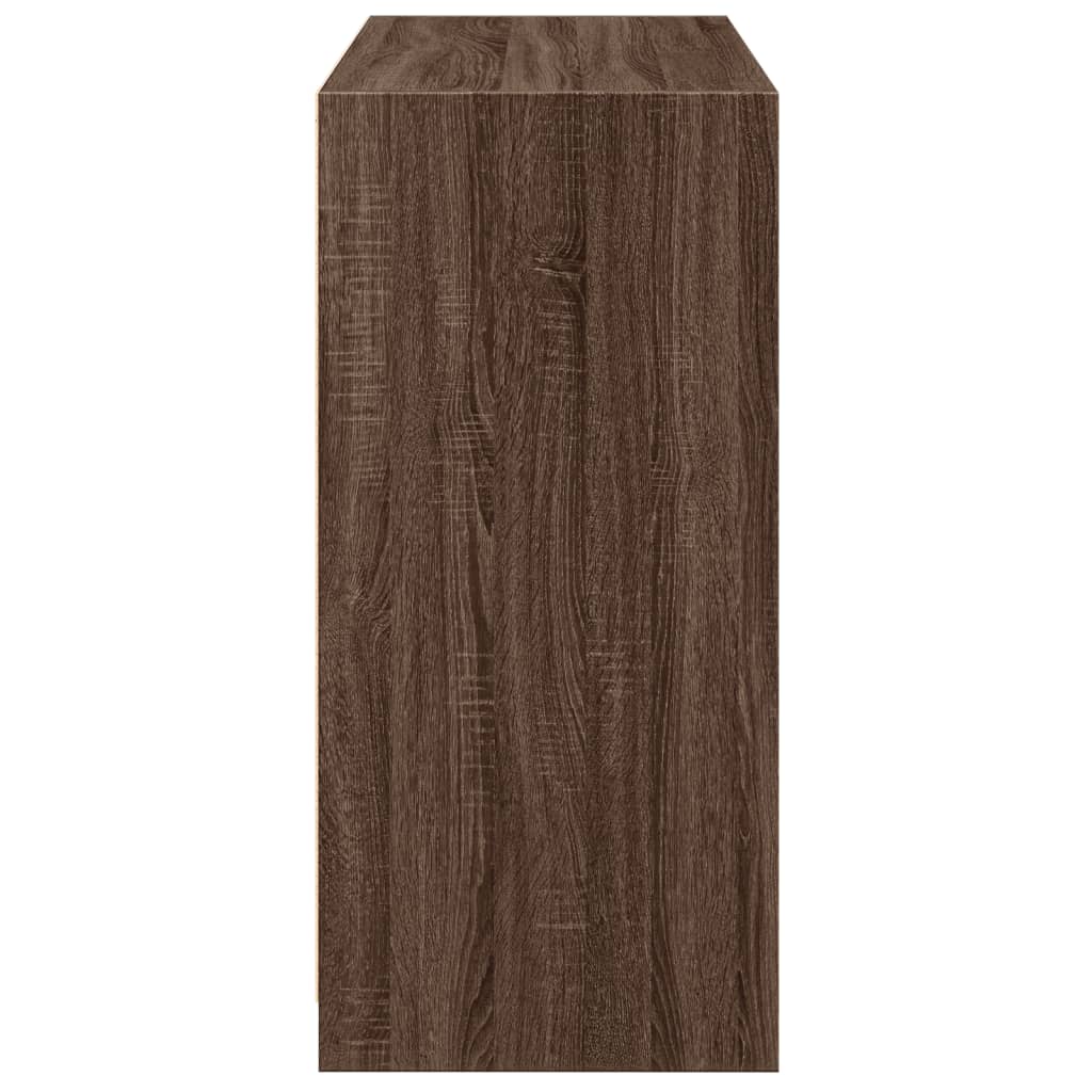 Garderobe brun eik 77x48x102 cm konstruert tre