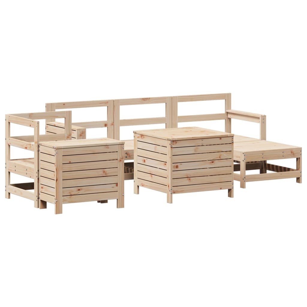 Hagesofasett 7 deler heltre furu