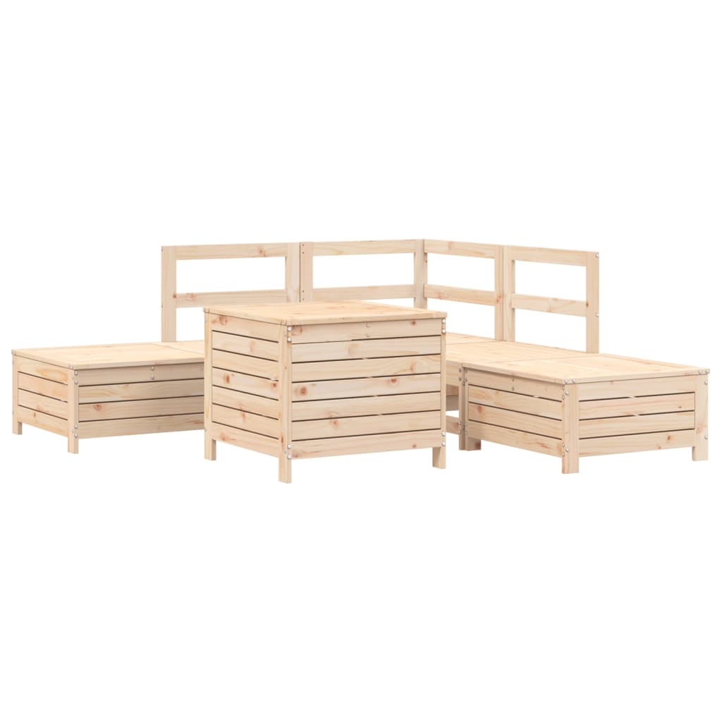 Hagesofasett 6 deler heltre furu