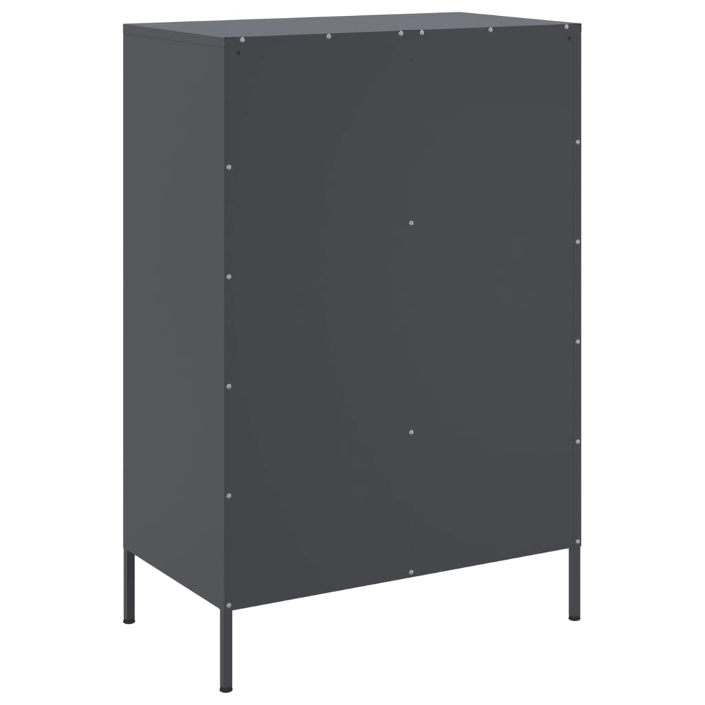 Highboard antrasitt 68x39x101,5 cm stål
