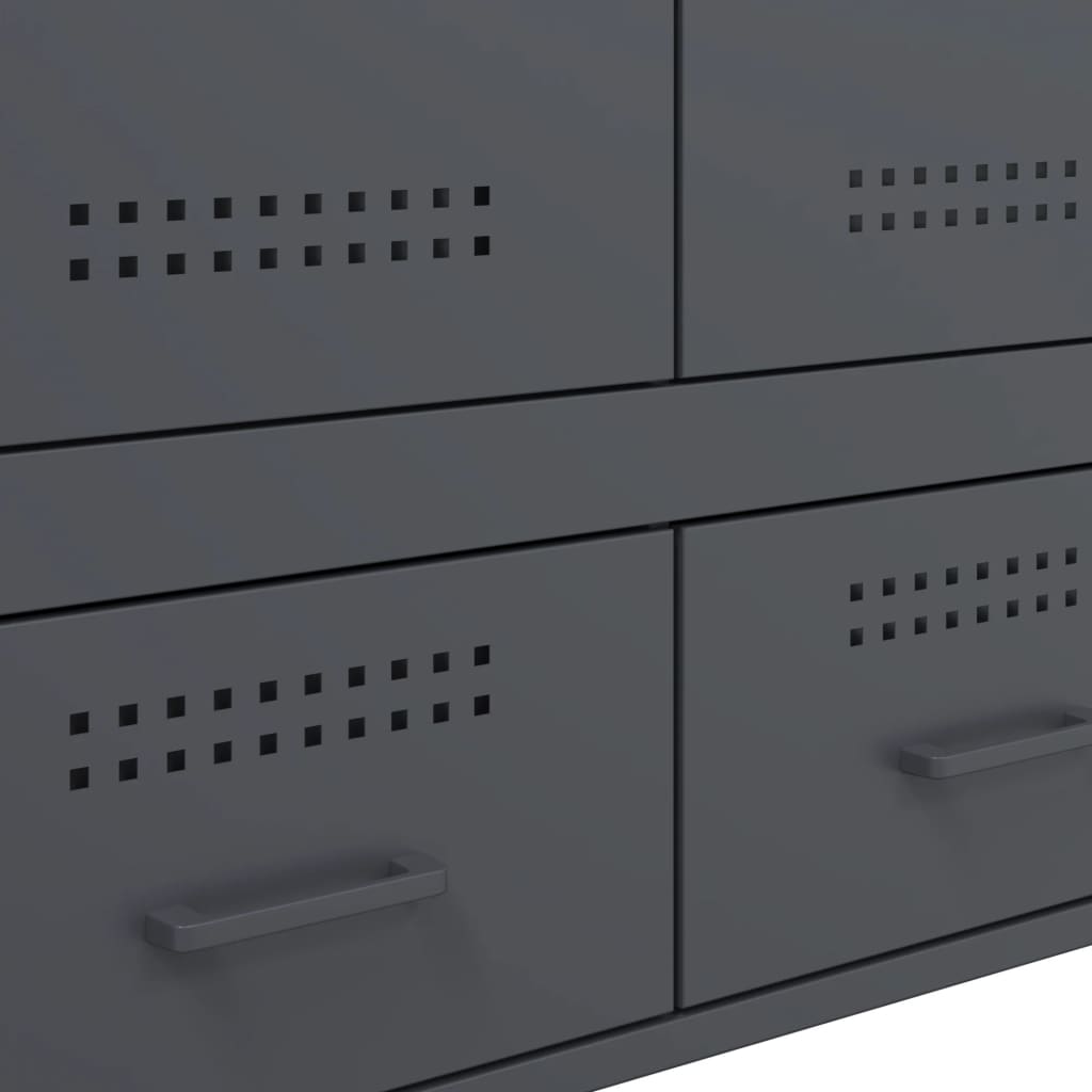 Highboard antrasitt 68x39x101,5 cm stål