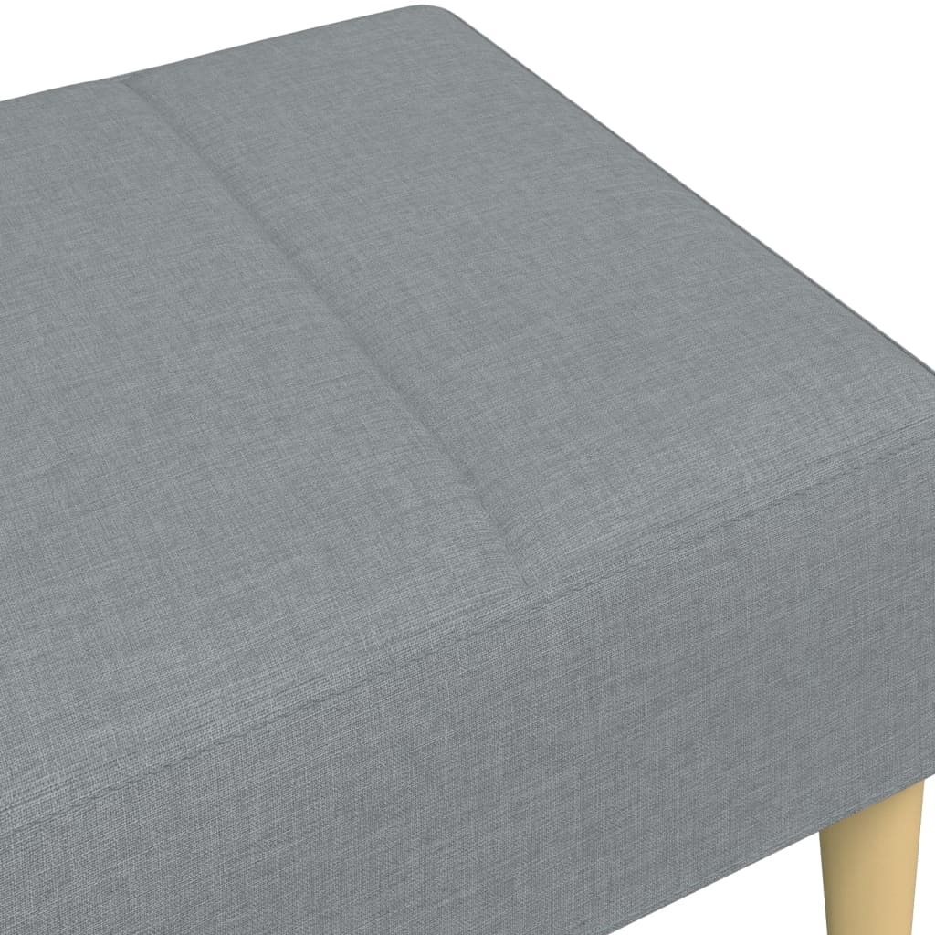 Fotskammel lysegrå 77x55x31 cm stoff
