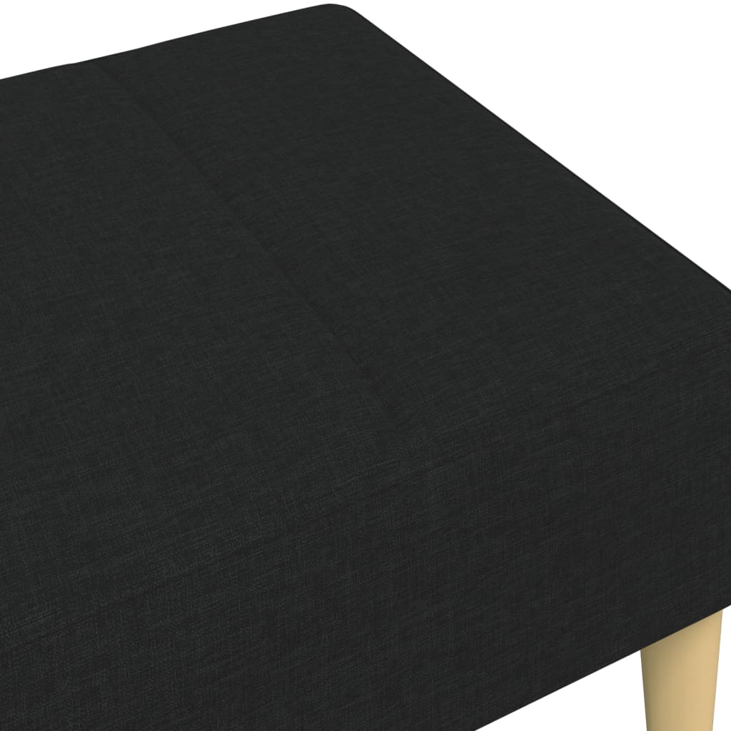 Fotskammel svart 77x55x31 cm stoff