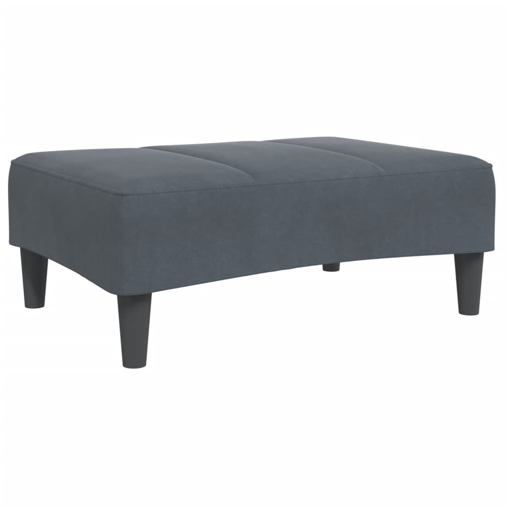 Fotskammel svart 77x55x31 cm fløyel