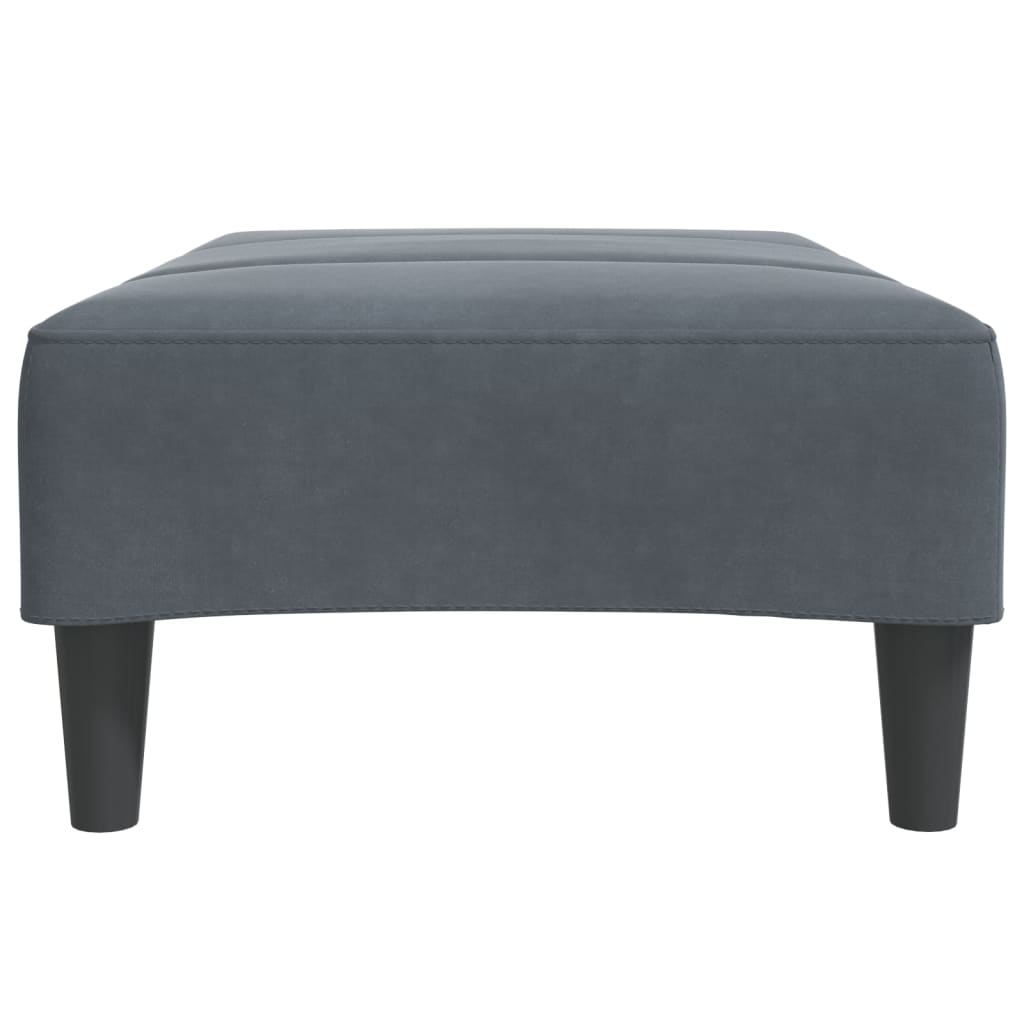 Fotskammel svart 77x55x31 cm fløyel