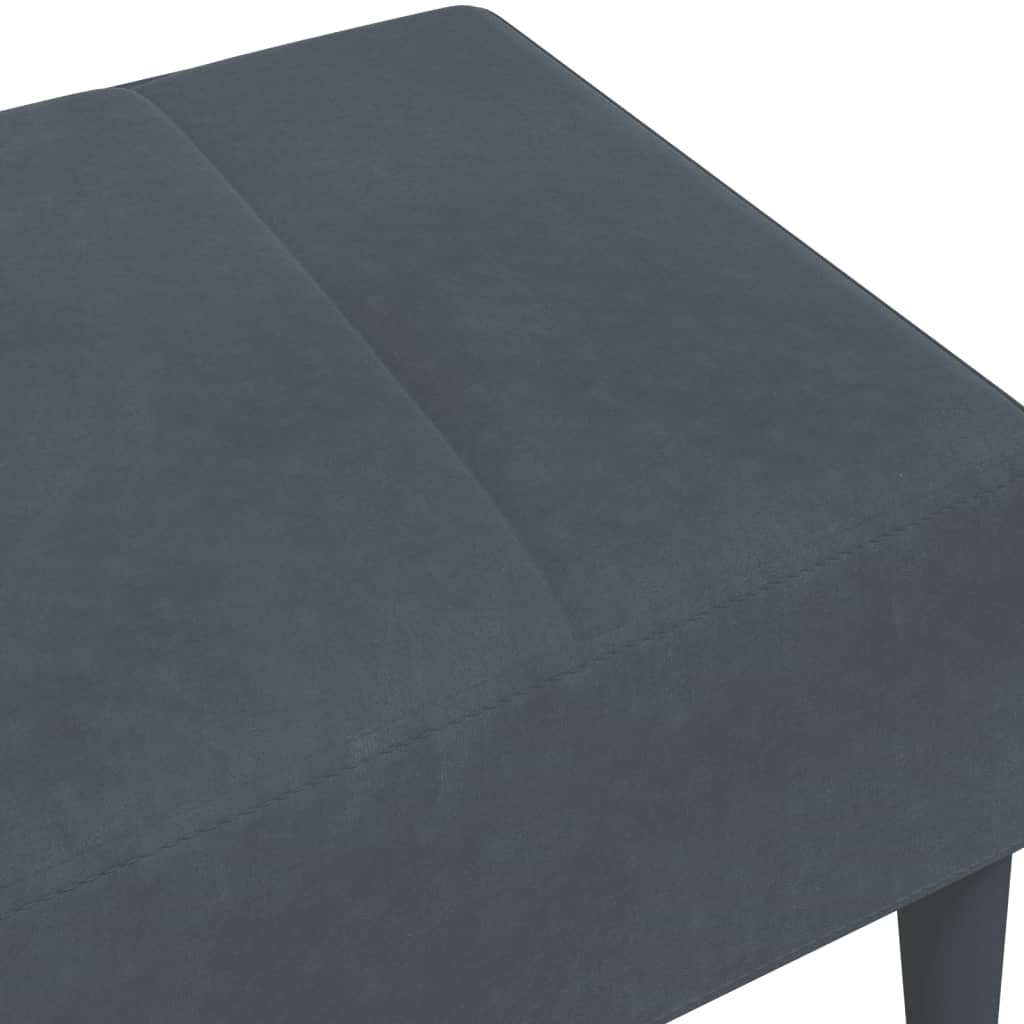 Fotskammel svart 77x55x31 cm fløyel