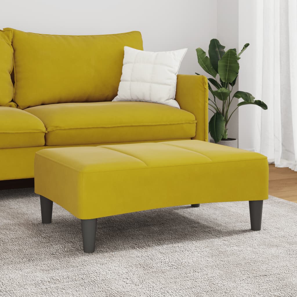 Fotskammel svart 77x55x31 cm fløyel