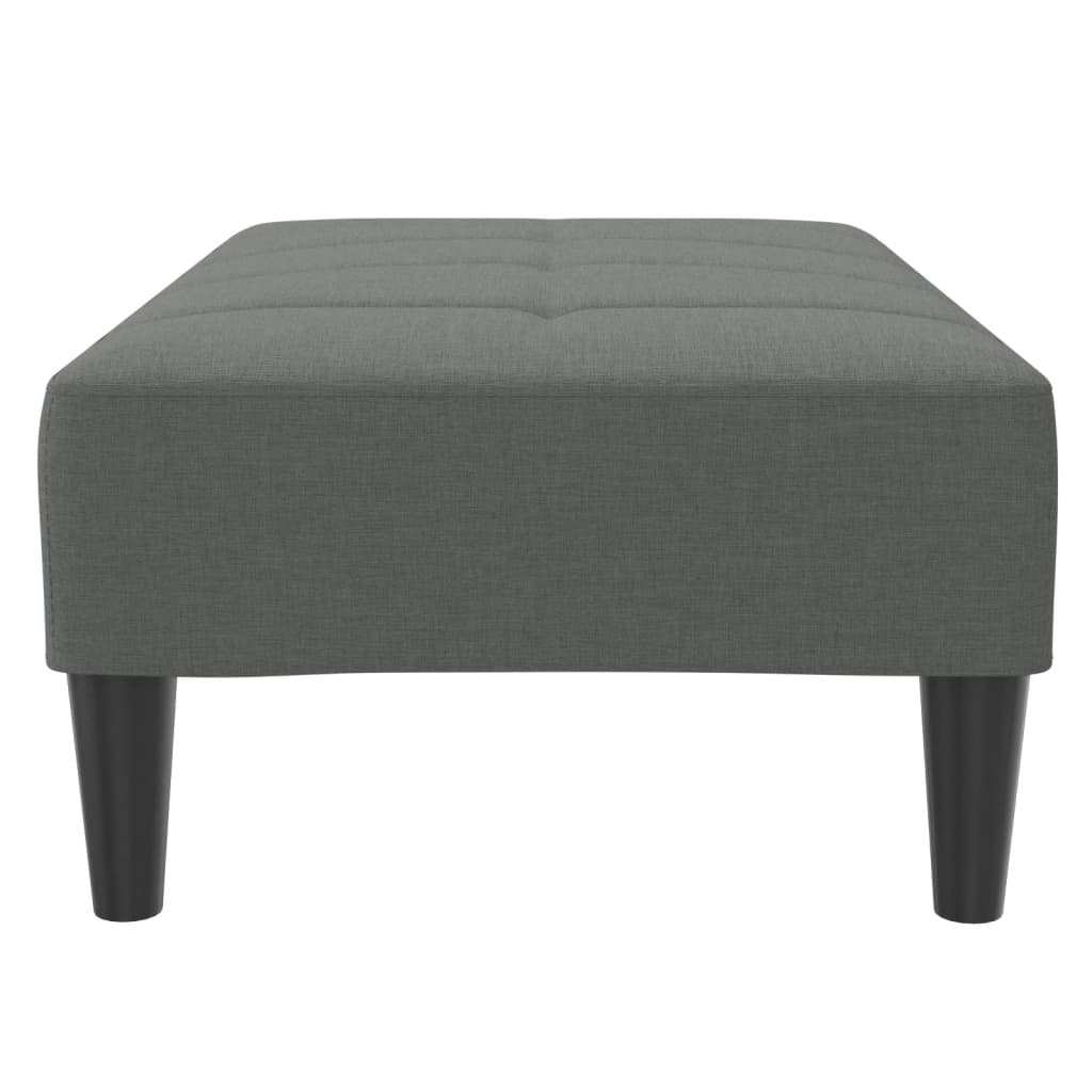 Fotskammel mørkegrå 77x55x31 cm stoff