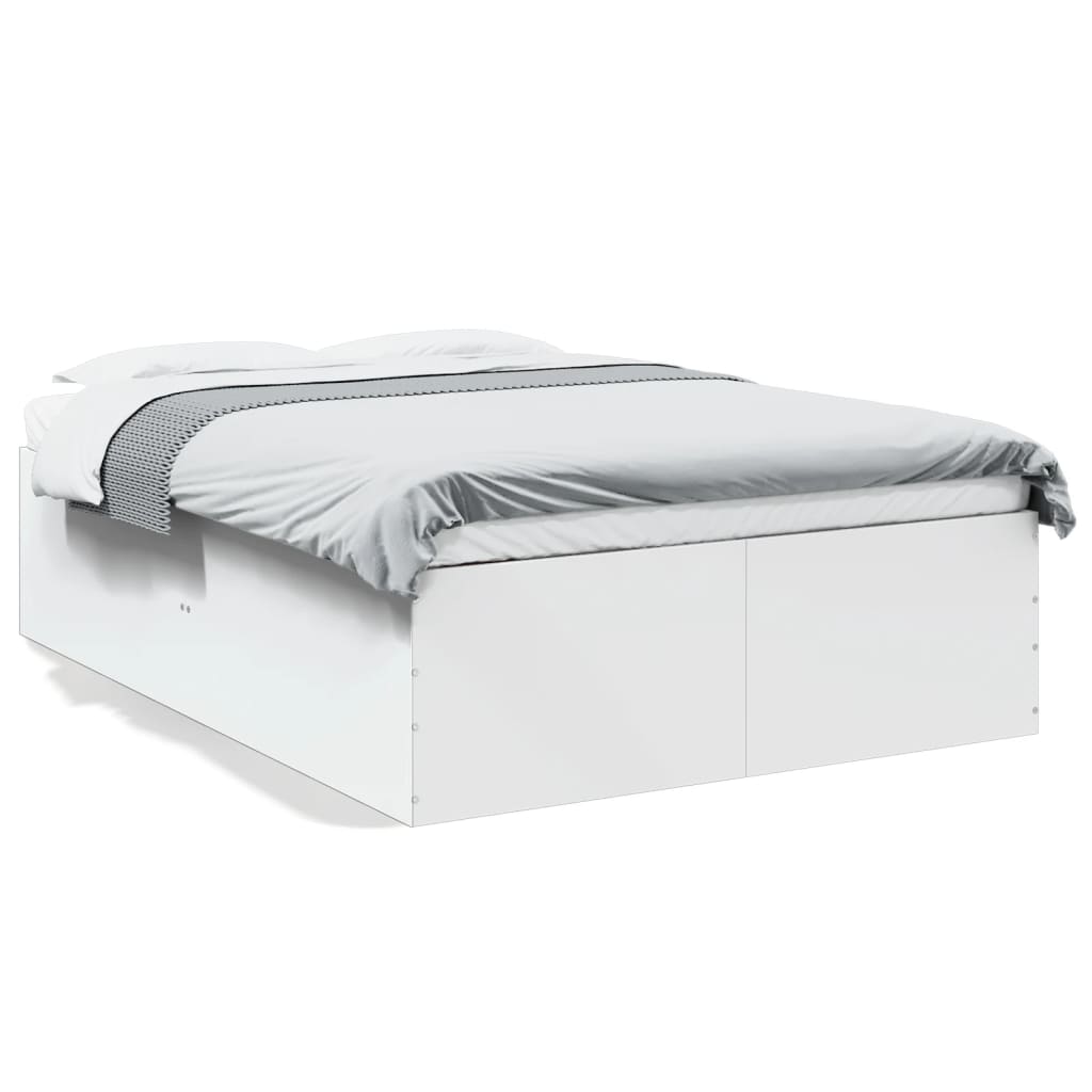 Sengeramme hvit 135x190 cm konstruert tre