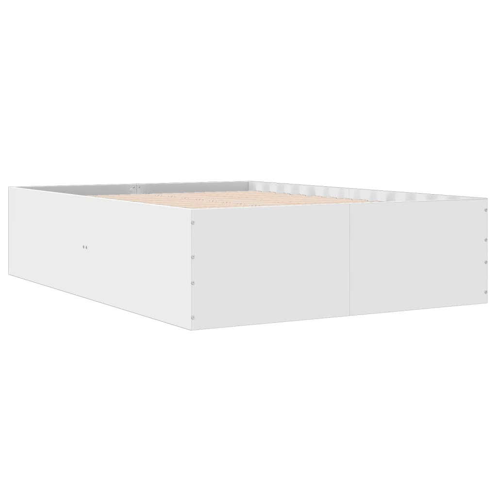 Sengeramme hvit 135x190 cm konstruert tre