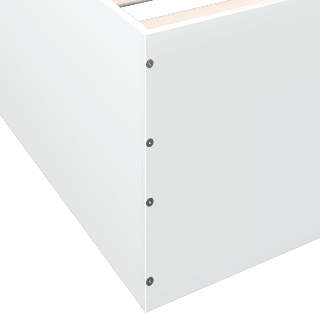 Sengeramme hvit 135x190 cm konstruert tre