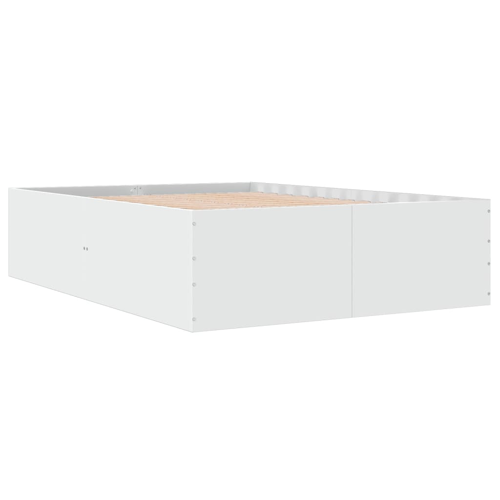 Sengeramme hvit 120x190 cm konstruert tre