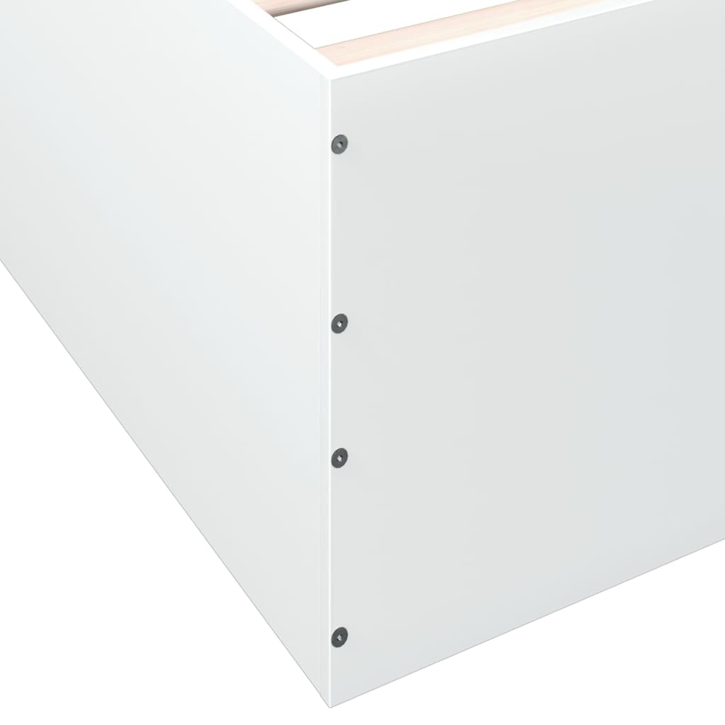 Sengeramme hvit 120x190 cm konstruert tre