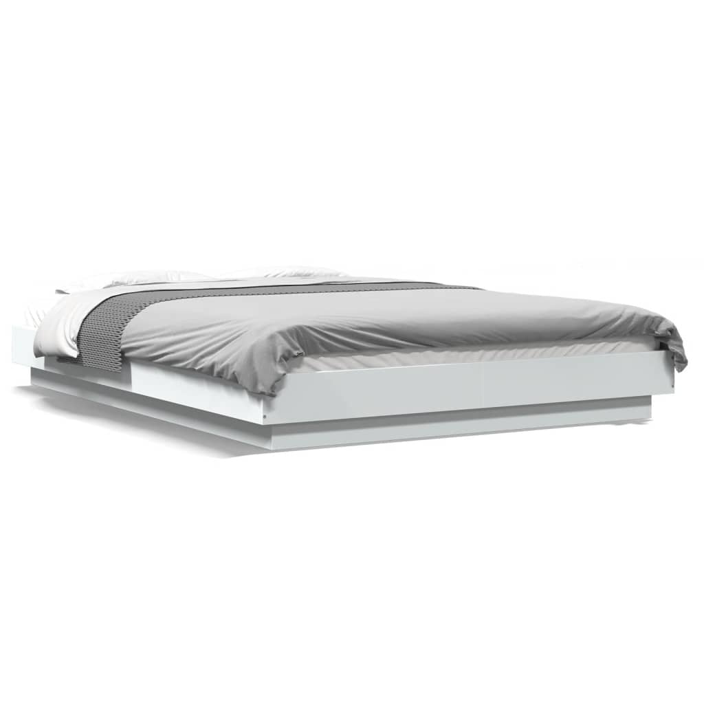 Sengeramme hvit 120x200 cm konstruert tre