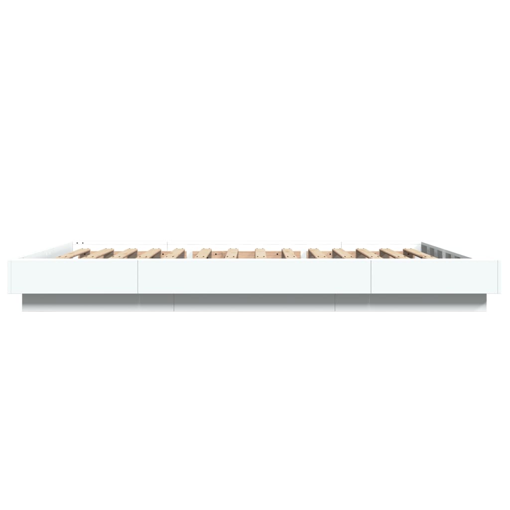 Sengeramme hvit 135x190 cm konstruert tre
