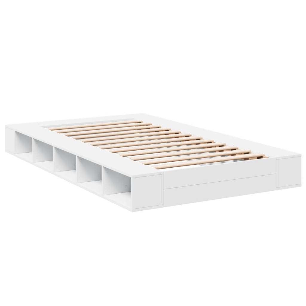 Sengeramme hvit 120x200 cm konstruert tre