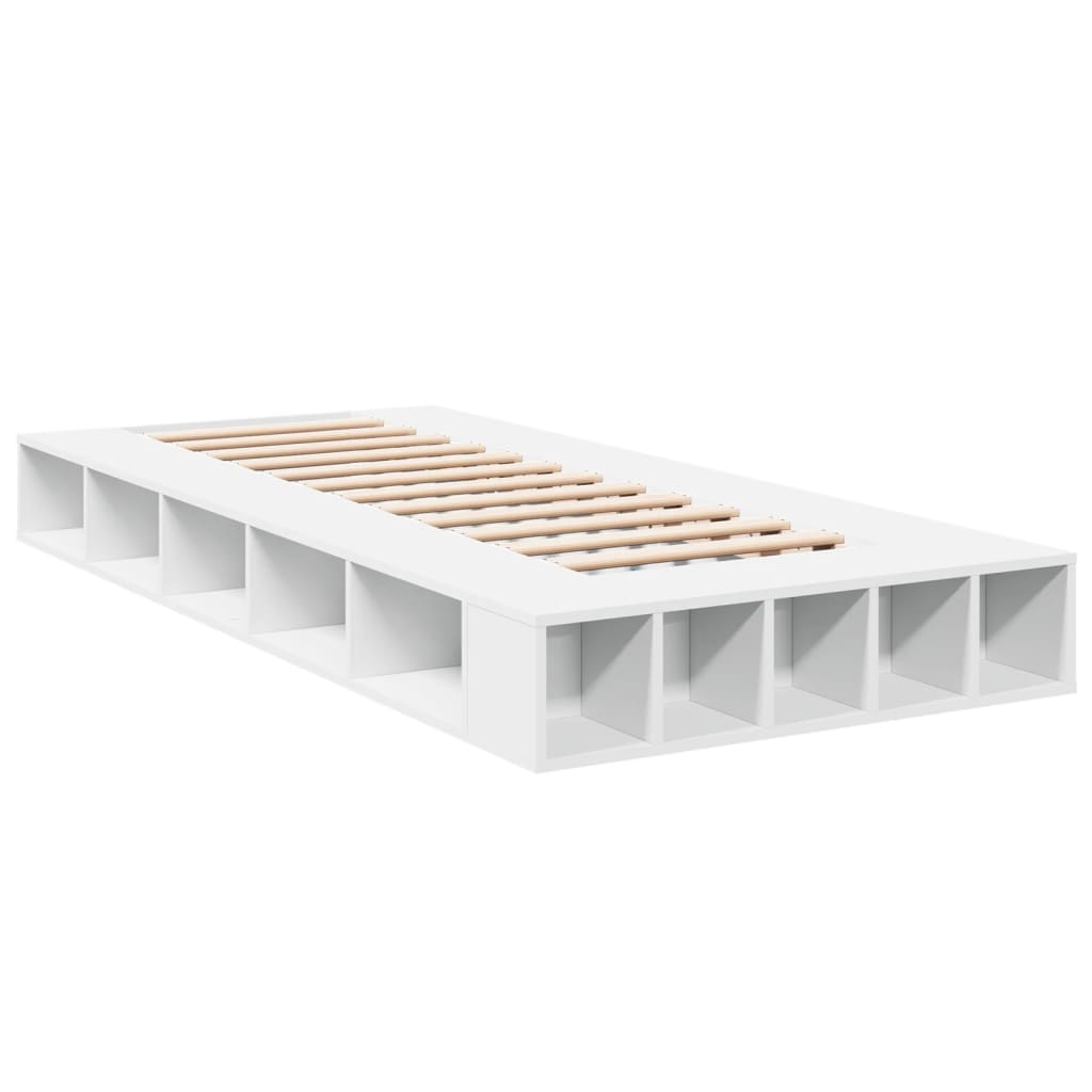 Sengeramme hvit 100x200 cm konstruert tre
